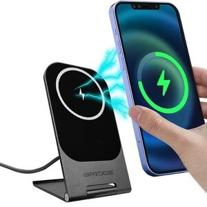 Foldable Wireless Charger Pad 15W Fast Charging Station for iPhone, AirPod